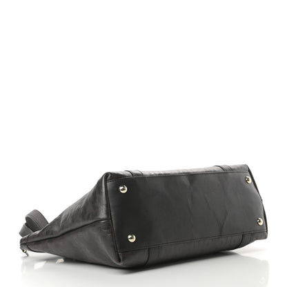 Gucci Calfskin Horsebit Embossed Medium Abbey Tote Dark Brown 4 of 14