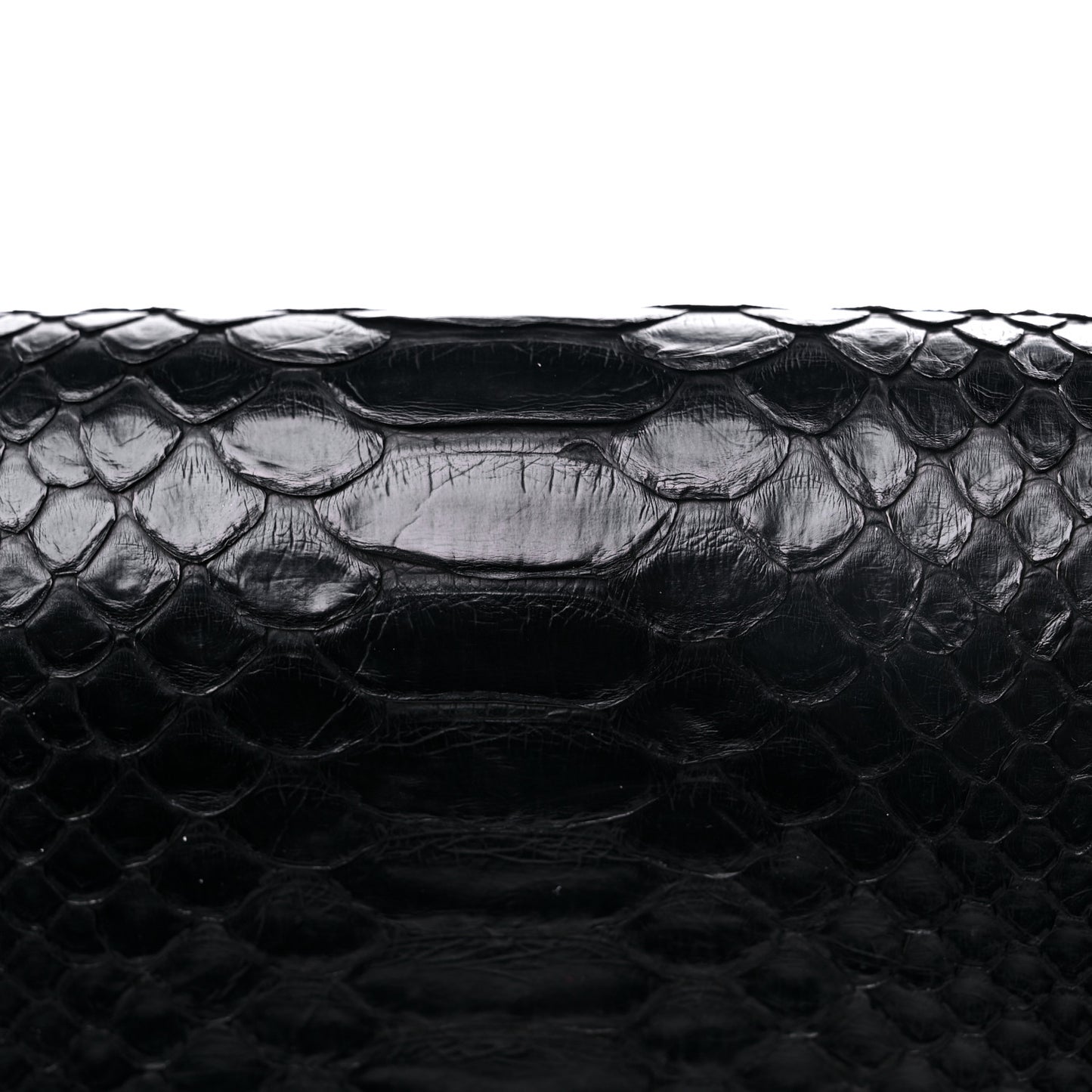 Python Medium Classic Box Flap Bag Black