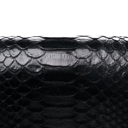 Celine Python Medium Classic Box Flap Bag Black 14 of 16