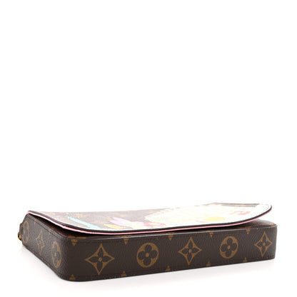 Louis Vuitton Monogram 2022 Christmas Animation Paris Pochette Felicie Chain Wallet Pink 5 of 12