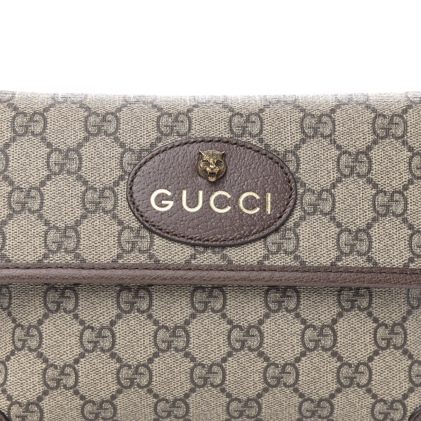 GG Supreme Monogram Neo Vintage Web Belt Bag Brown