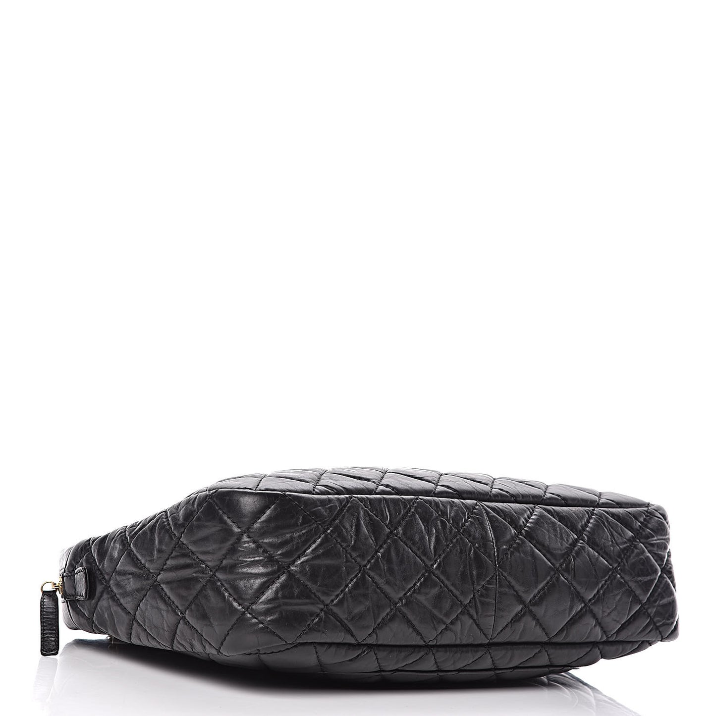 Aged Calfskin Quilted Large Reissue Camera Case Black
