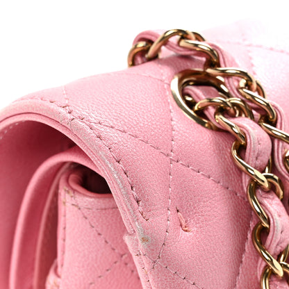 Chanel Cloudy Pearly Goatskin Quilted Medium Double Flap Pink 13 of 17