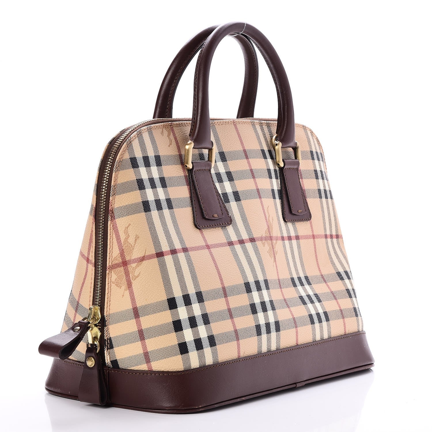 Burberry Haymarket Check Picadilly Bowler Brown 3 of 7