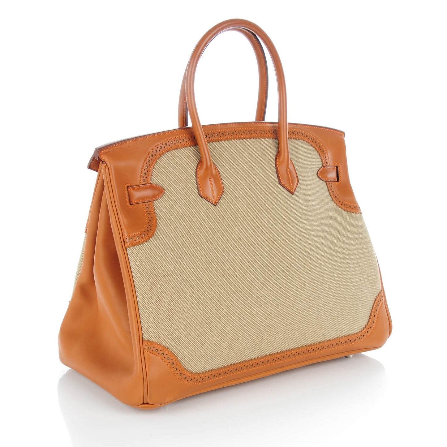 Barenia Toile Ghillies Birkin 35 Fauve