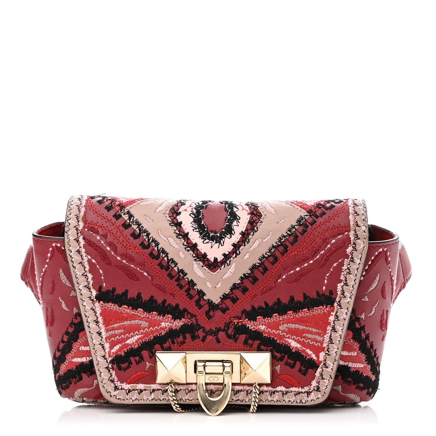 Calfskin Demilune Belt Bag Red