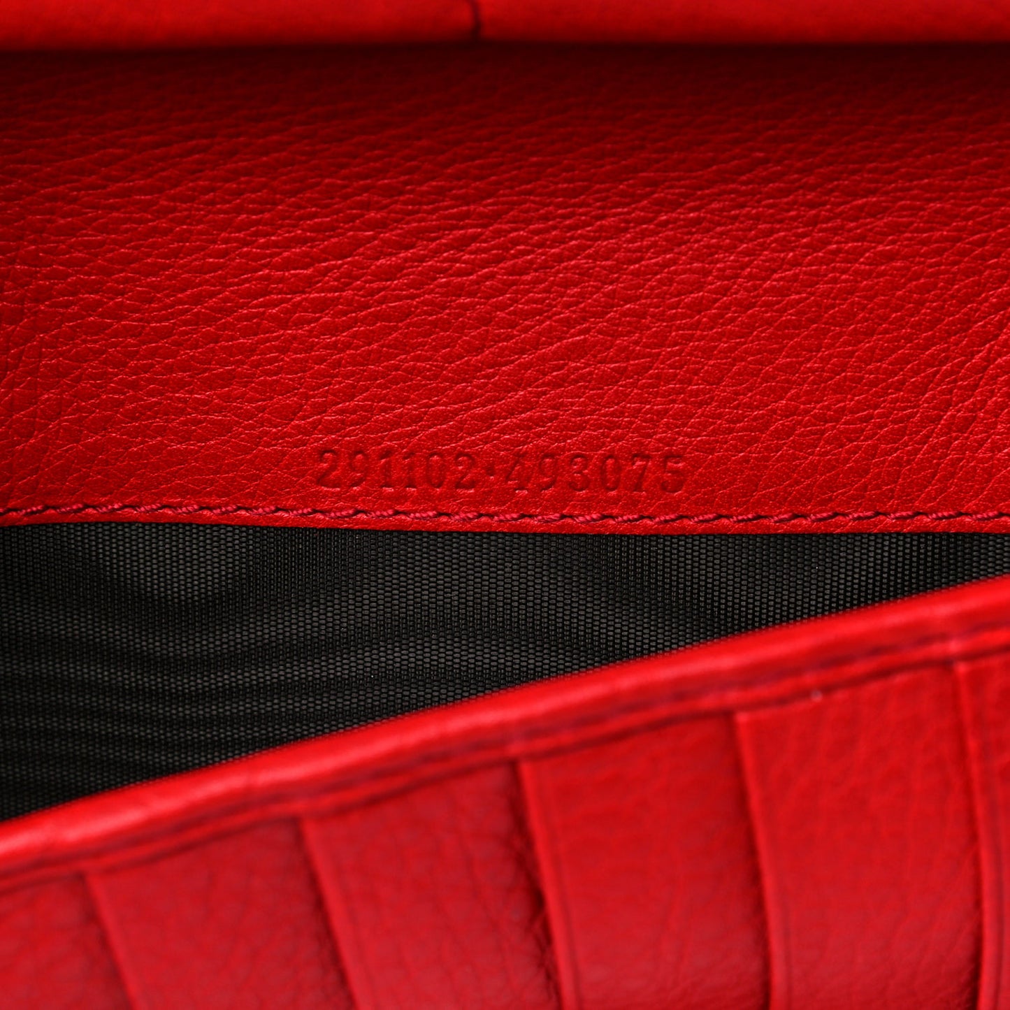 Pebbled Calfskin Soho Zip Around Wallet Red