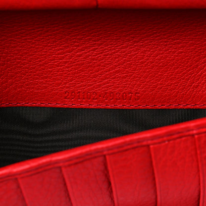 Gucci Pebbled Calfskin Soho Zip Around Wallet Red 7 of 10