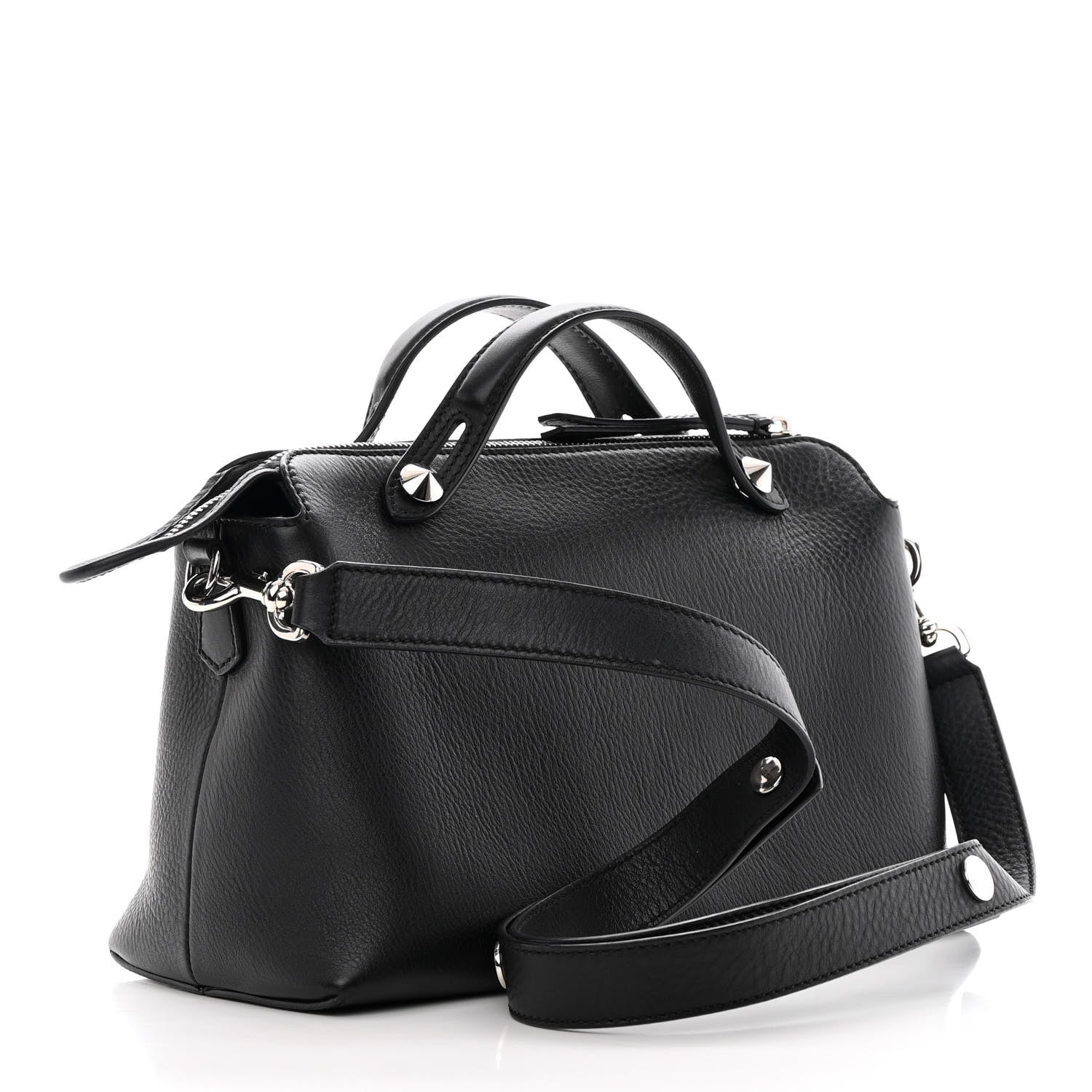Fendi Vitello Dolce Medium By The Way Boston Bag Black 3 of 11