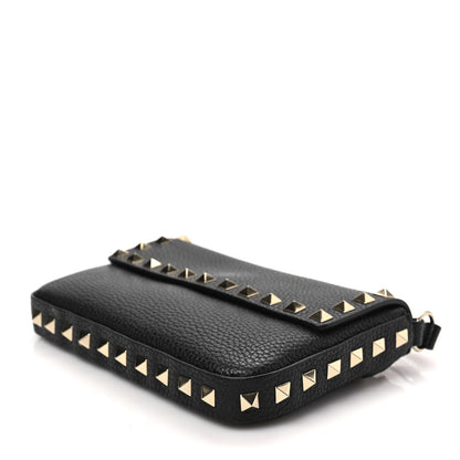 Valentino Garavani Grainy Calfskin Rockstud Crossbody Pouch Black 6 of 6