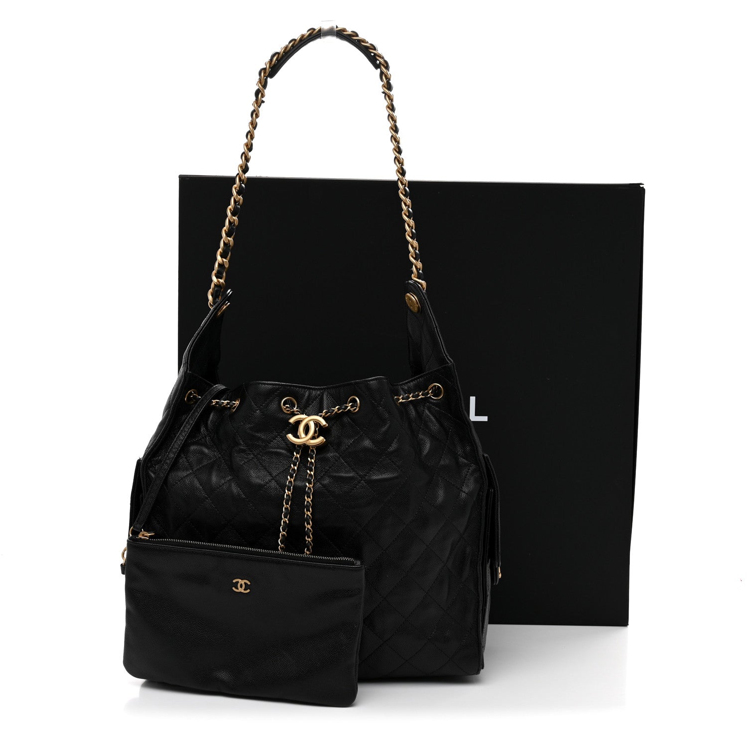 Chanel Caviar Quilted Medium Chanel 25 Handbag Black 12 of 12