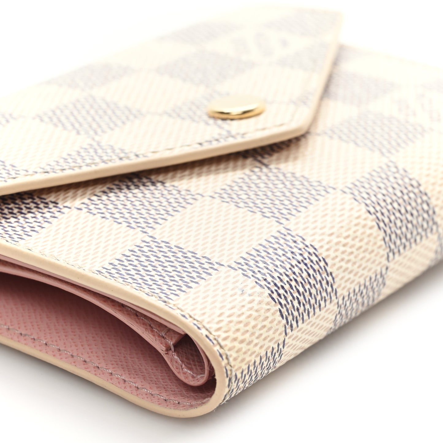 Damier Azur Victorine Wallet Rose Ballerine