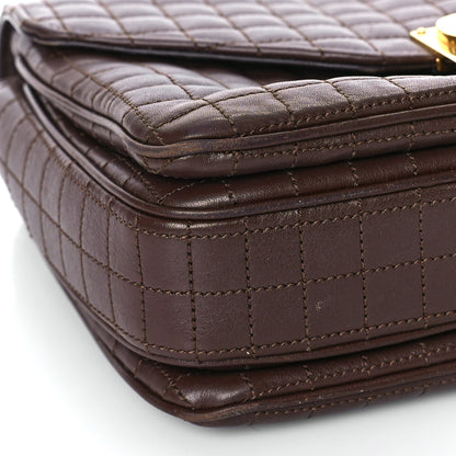 Celine Calfskin Quilted Medium C Bag Dark Brown 6 of 14