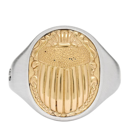 David Yurman Sterling Silver 18K Yellow Gold Petrvs Scarab Signet Ring 70 13 1 of 4