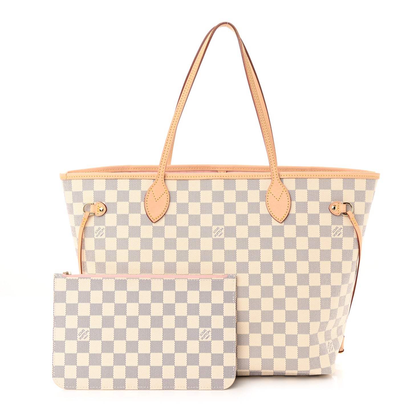 Damier Azur Neo Neverfull MM Rose Ballerine