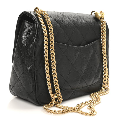 Chanel Caviar Quilted Sweetheart Flap Black 3 of 10