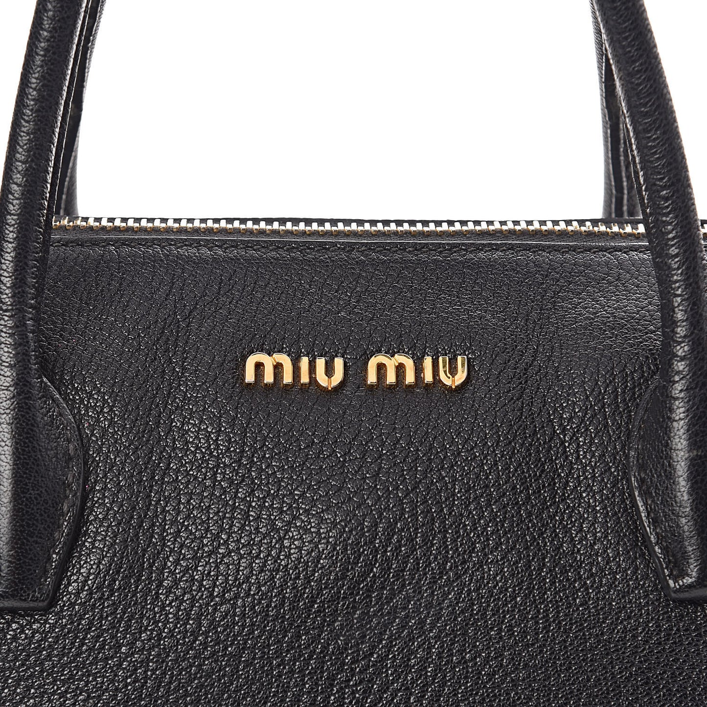 Goatskin Madras Zip Tote Black