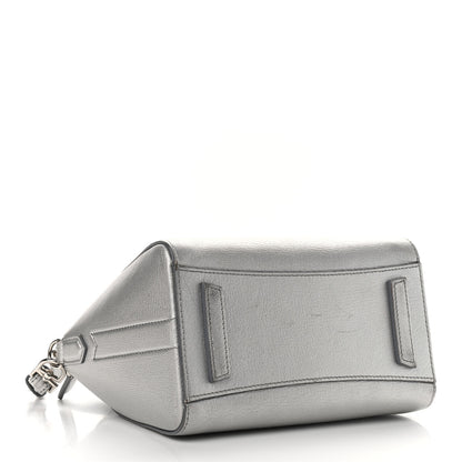 Givenchy Metallic Sugar Goatskin Mini Antigona Silver 4 of 19