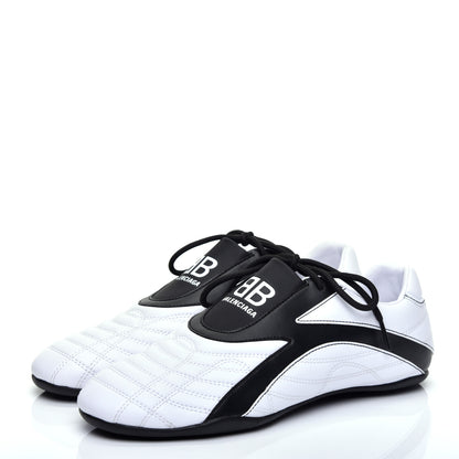 Balenciaga Matte Calfskin Womens Zen Sneaker 39 White Black 3 of 9