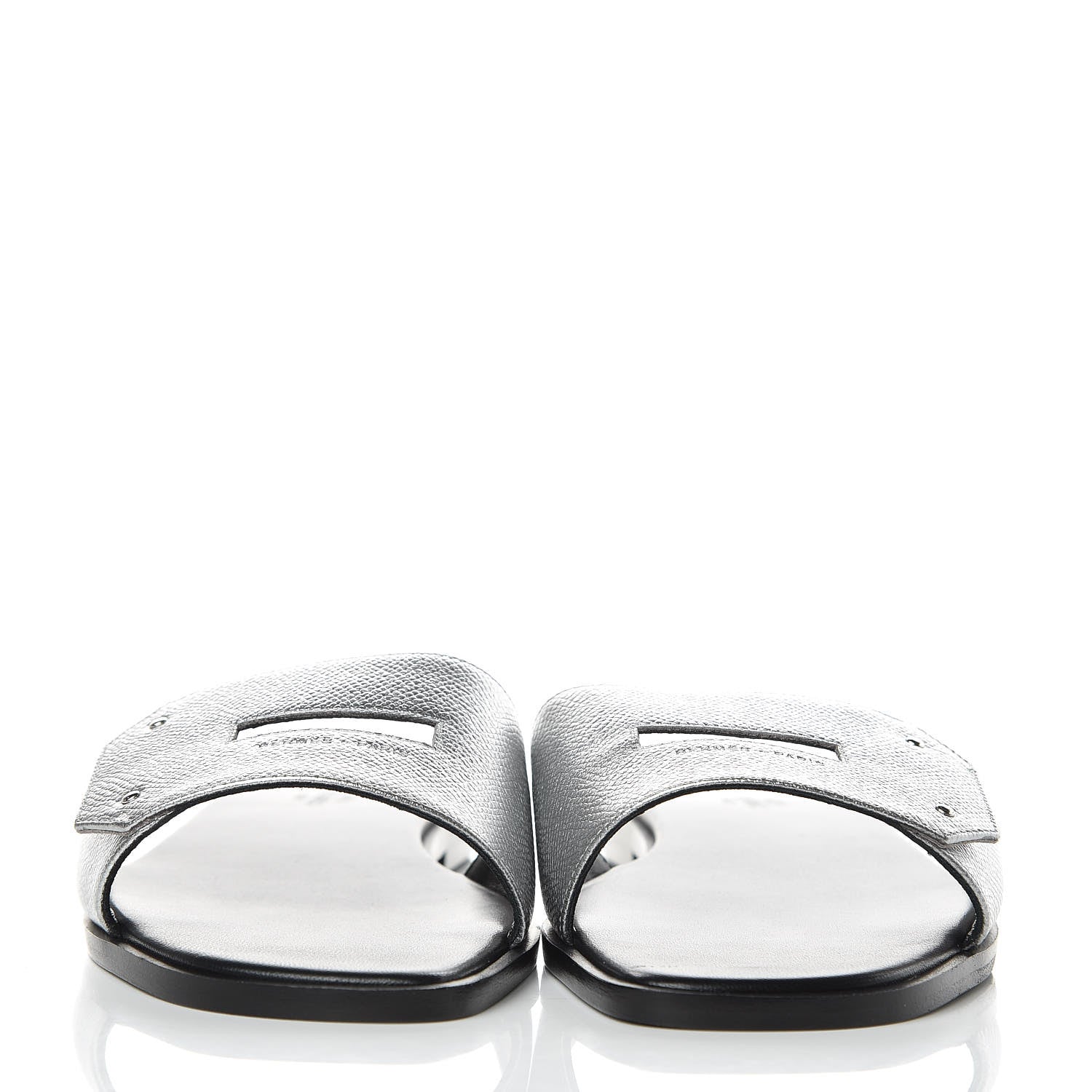 Hermes Epsom View Sandals 39 Argent 2 of 8