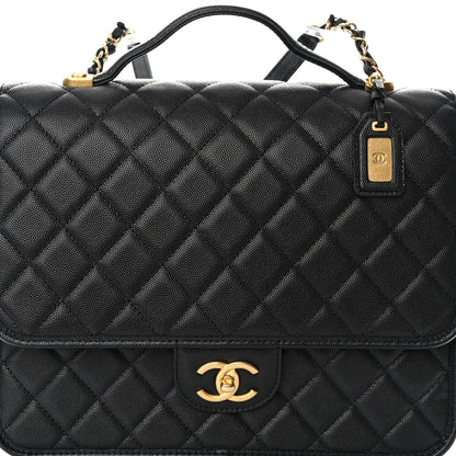 Chanel Caviar Quilted School Memory Backpack Black 7 of 9