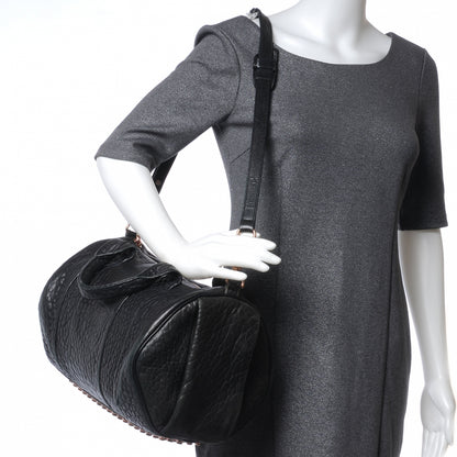 Alexander Wang Leather Rocco w Rose Gold Hardware Black 2 of 6