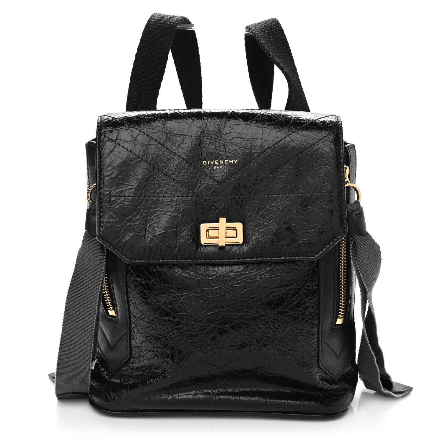 Givenchy Creased Patent Calfskin ID Backpack Black 1 of 25