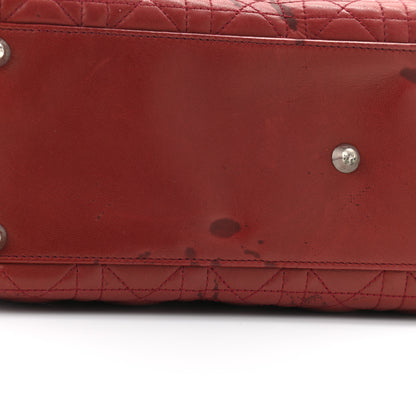 Christian Dior Lambskin Cannage Large Lady Dior Red 12 of 13
