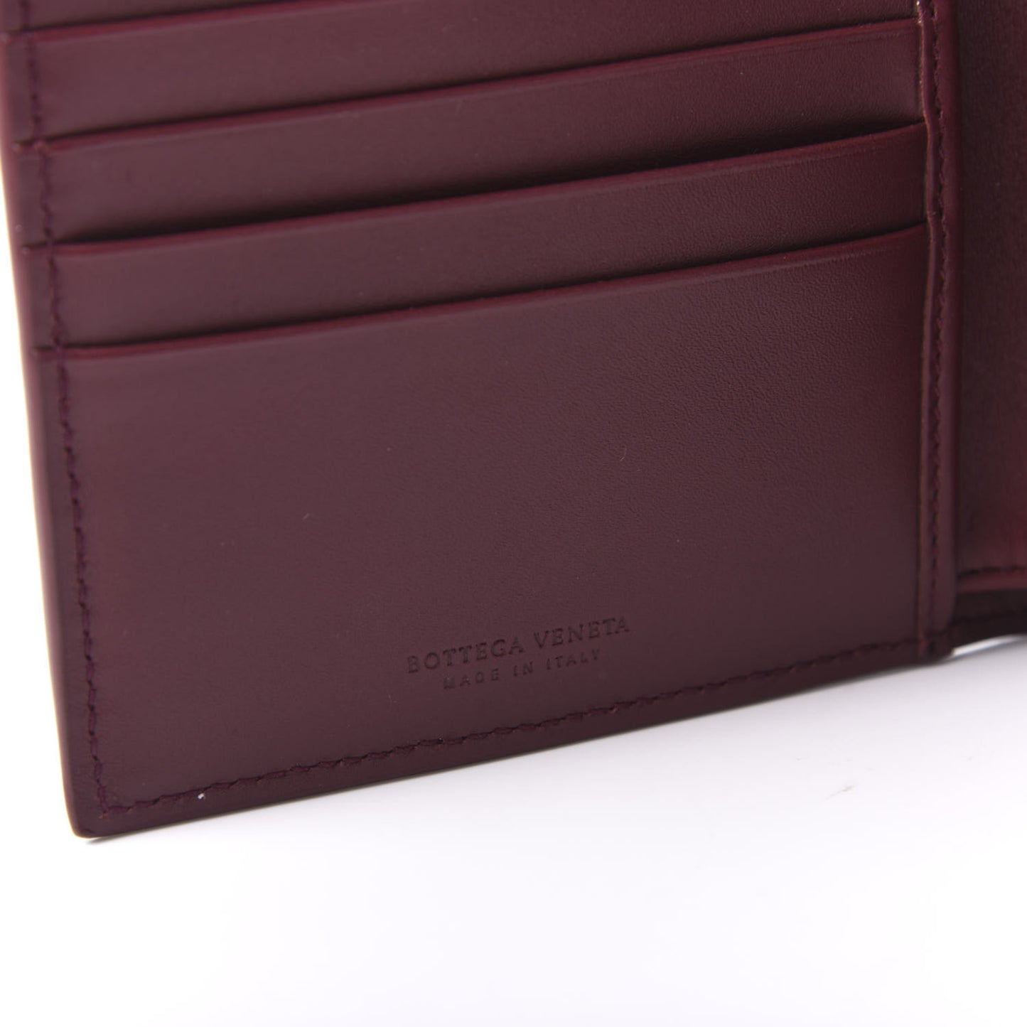 Nappa Intrecciato Bi-Fold Wallet Barolo
