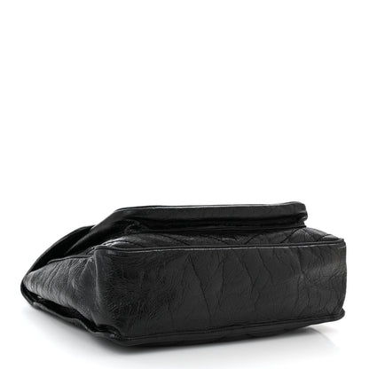 Saint Laurent Crinkled Calfskin Matelasse Monogram Large Niki Chain Satchel Black 4 of 11