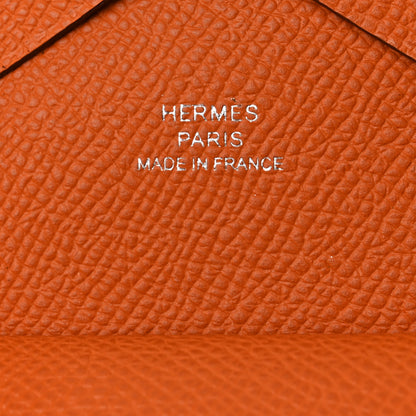 Hermes Epsom Calvi Duo Card Case Orange 6 of 7