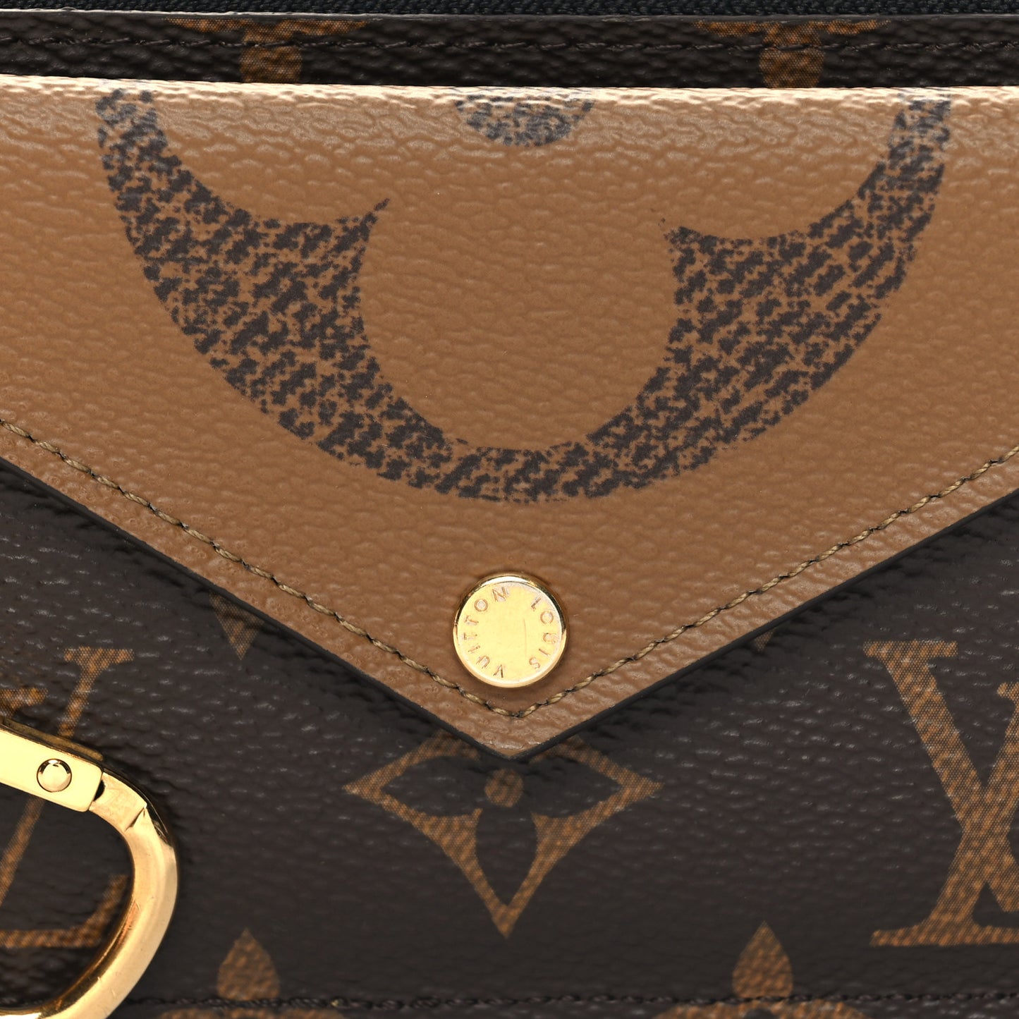 Reverse Monogram Recto Verso Card Holder Brown
