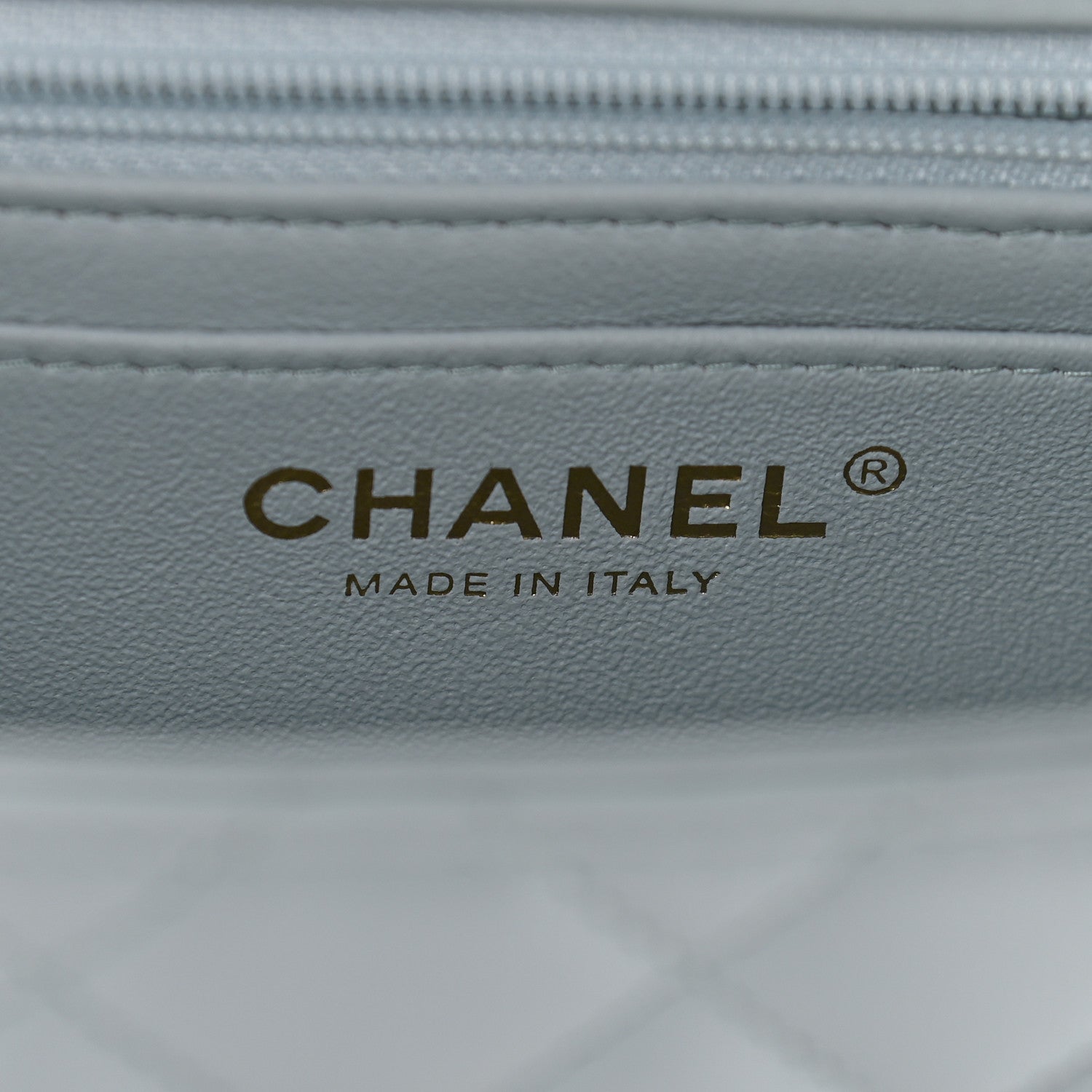Chanel Lambskin Quilted Mini Top Handle Rectangular Flap Light Blue 6 of 9