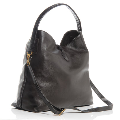 Gucci Deerskin Large Hip Bamboo Hobo Dark Cocoa 3 of 7