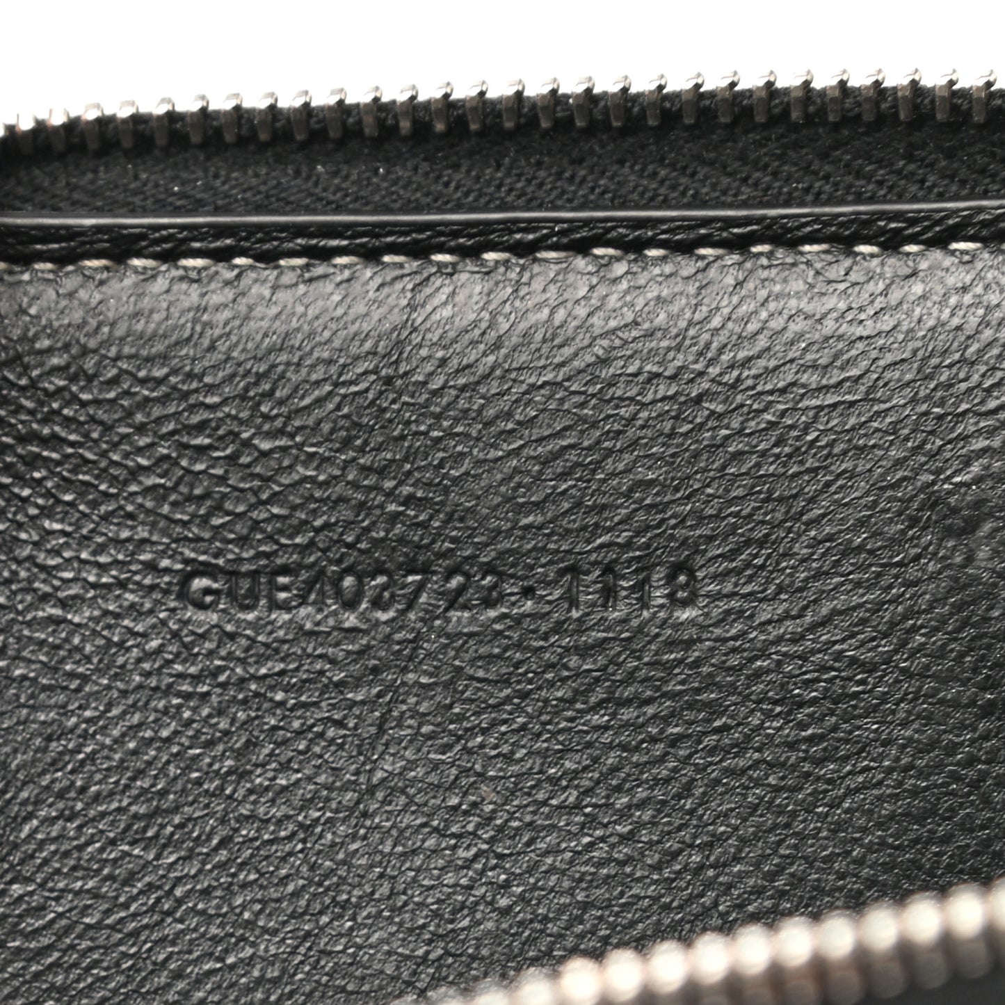 Metallic Grain De Poudre Matelasse Chevron Monogram Compact Zip Around Wallet Silver