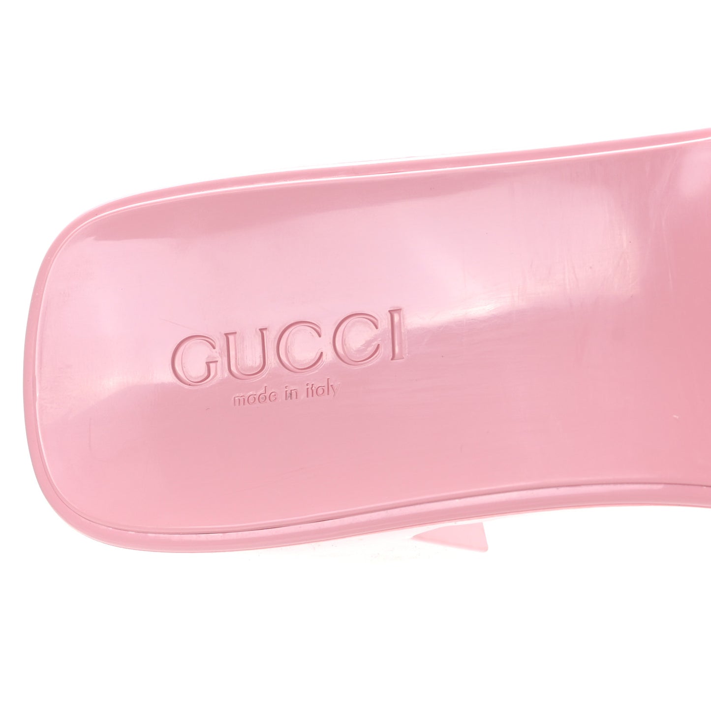 Rubber Gucci Logo Womens Platform 20/60mm Slide Sandals 41 Wild Rose