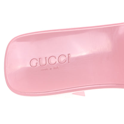 Gucci Rubber Gucci Logo Womens Platform 20/60mm Slide Sandals 41 Wild Rose 7 of 9