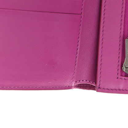 Celine Grained Calfskin Medium Multifunction Strap Wallet Magenta 10 of 14