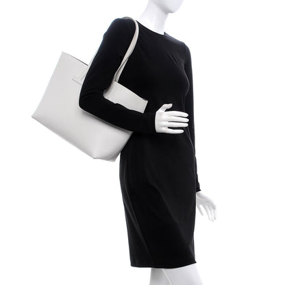 Tom Ford Grained Calfskin Small T Tote White 2 of 14