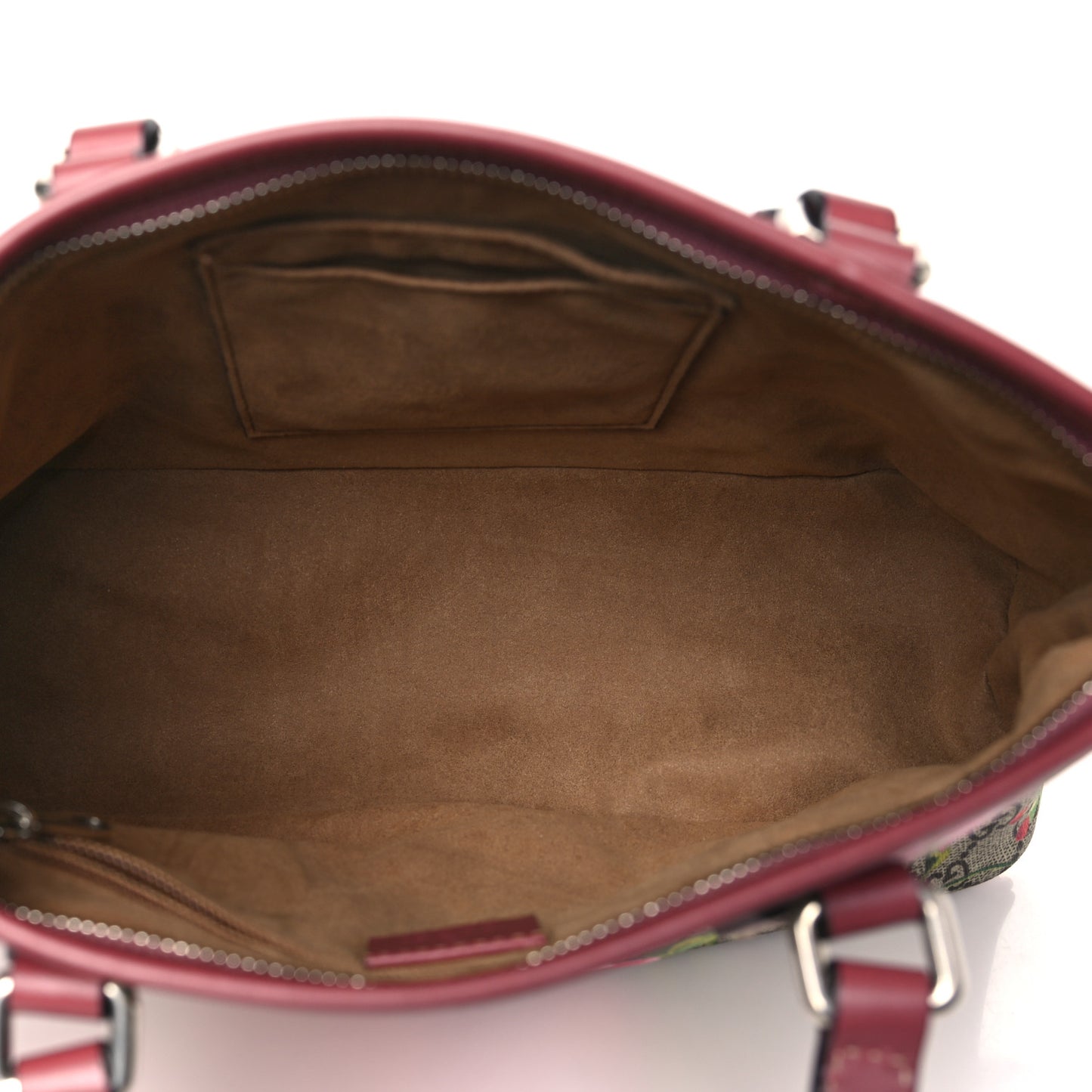 GG Supreme Monogram Blooms Small Zippered Tote Beige Multicolor Dry Rose