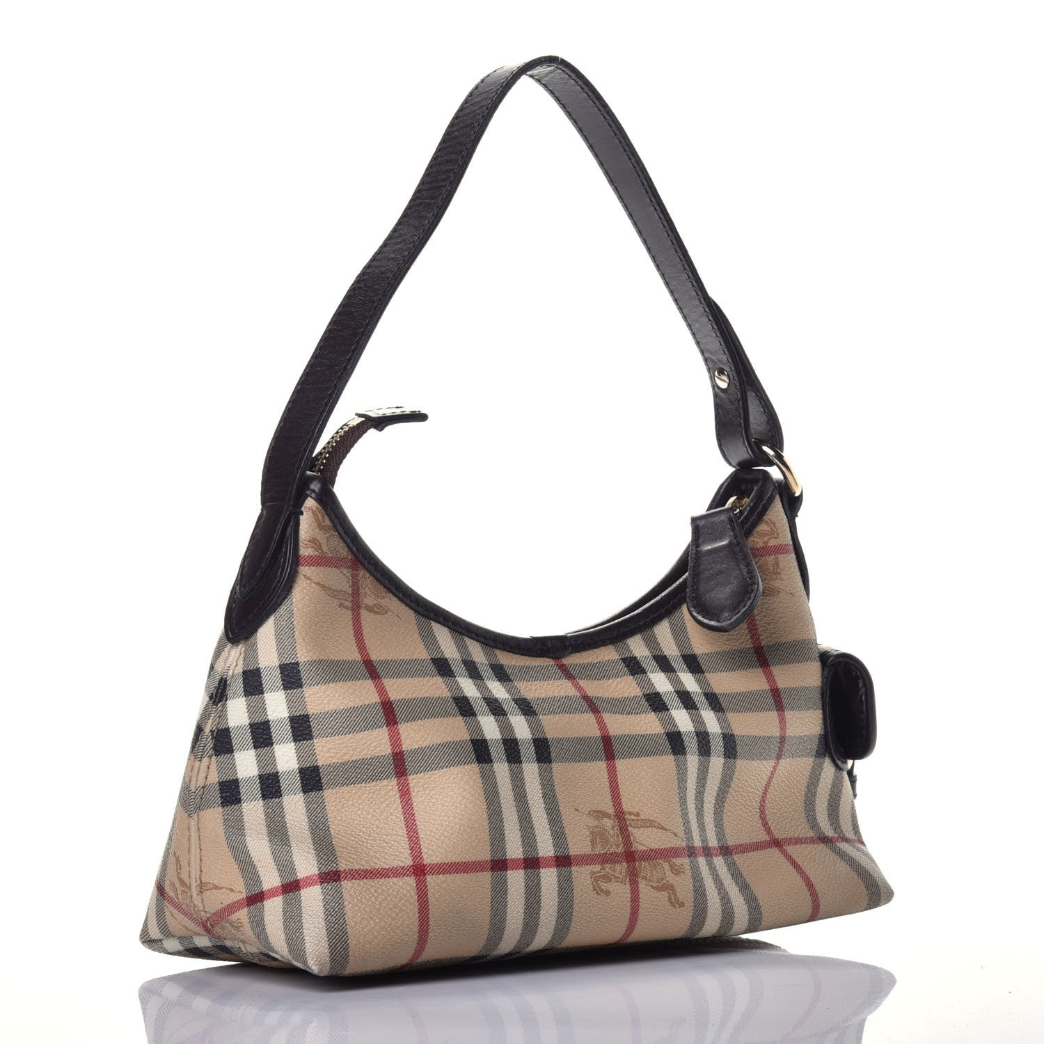 Burberry Haymarket Check Small Shoulder Bag Chocolate 3 of 8