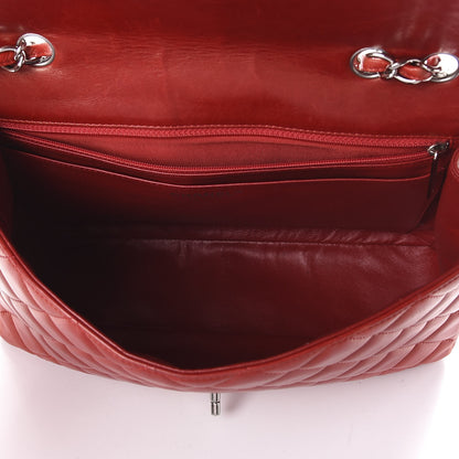 Chanel Lambskin Quilted Jumbo Single Flap Red 5 of 10