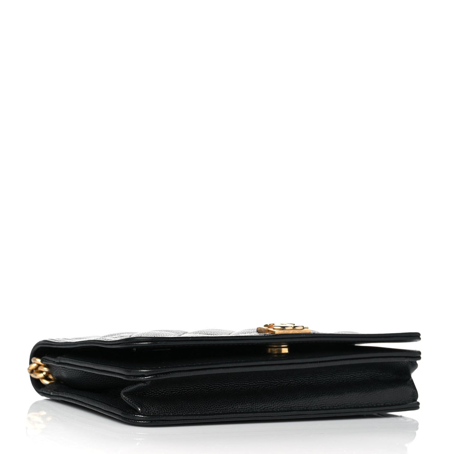 Caviar Quilted Boy Wallet On Chain WOC Black