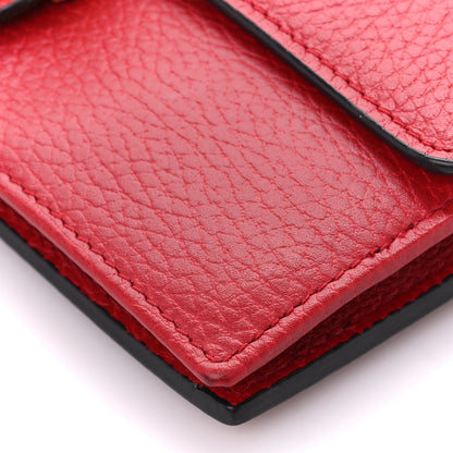 Gucci Dollar Calfskin Interlocking G Chain Wallet Red 9 of 9