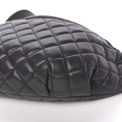 Chanel Lambskin Quilted Banane Waist Bag Fanny Pack Black 11 of 18