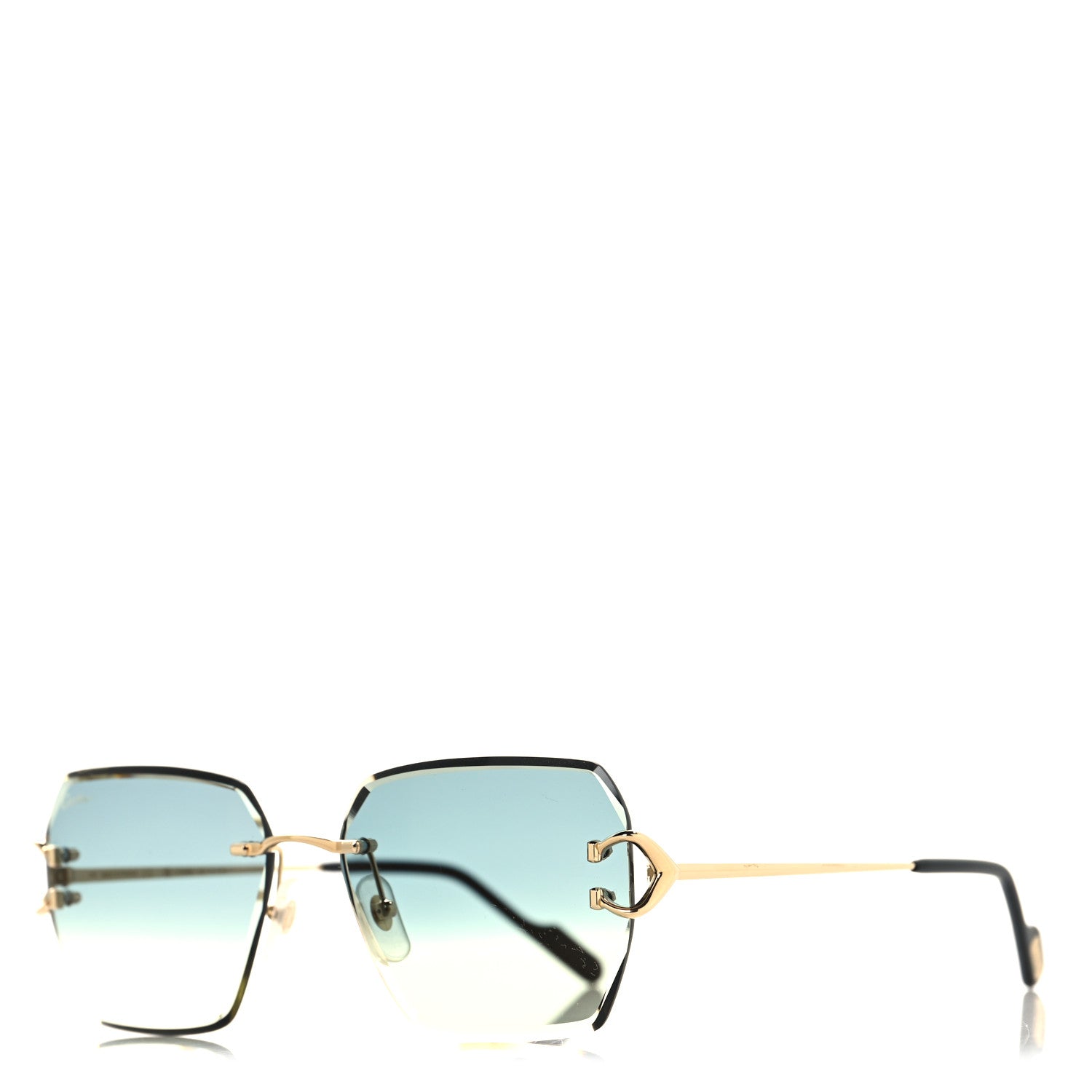 Cartier Metal C Decor Motif Sunglasses CT0466S Green 1 of 8