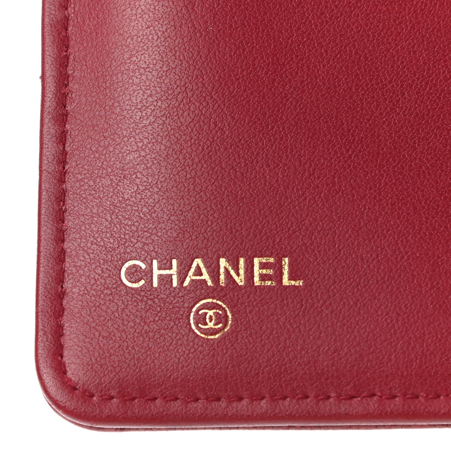 Caviar Quilted Boy Yen Wallet Burgundy