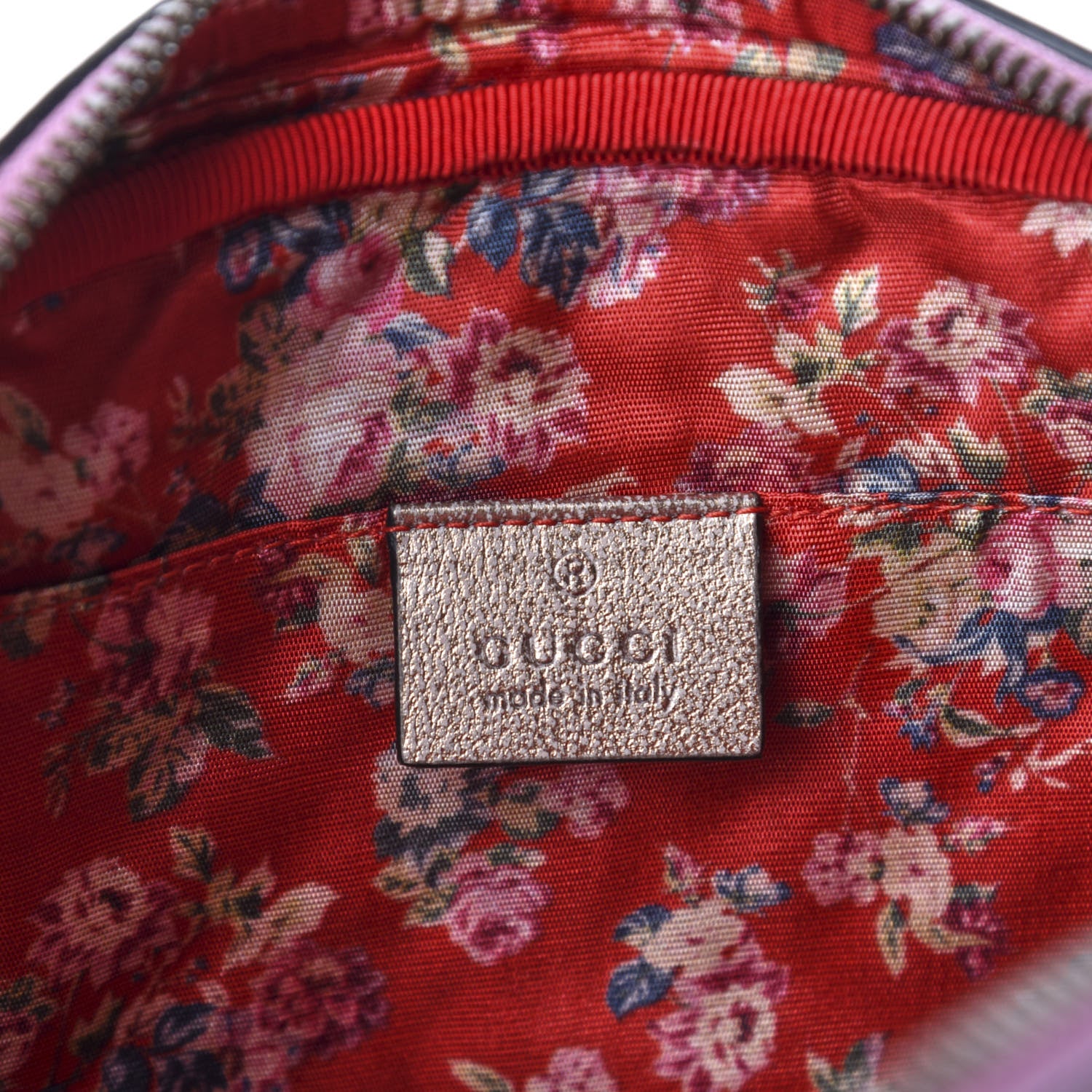 Gucci Laminated Nappa Trapuntata Small Zumi Shoulder Bag Rosa Lago Rame 9 of 11