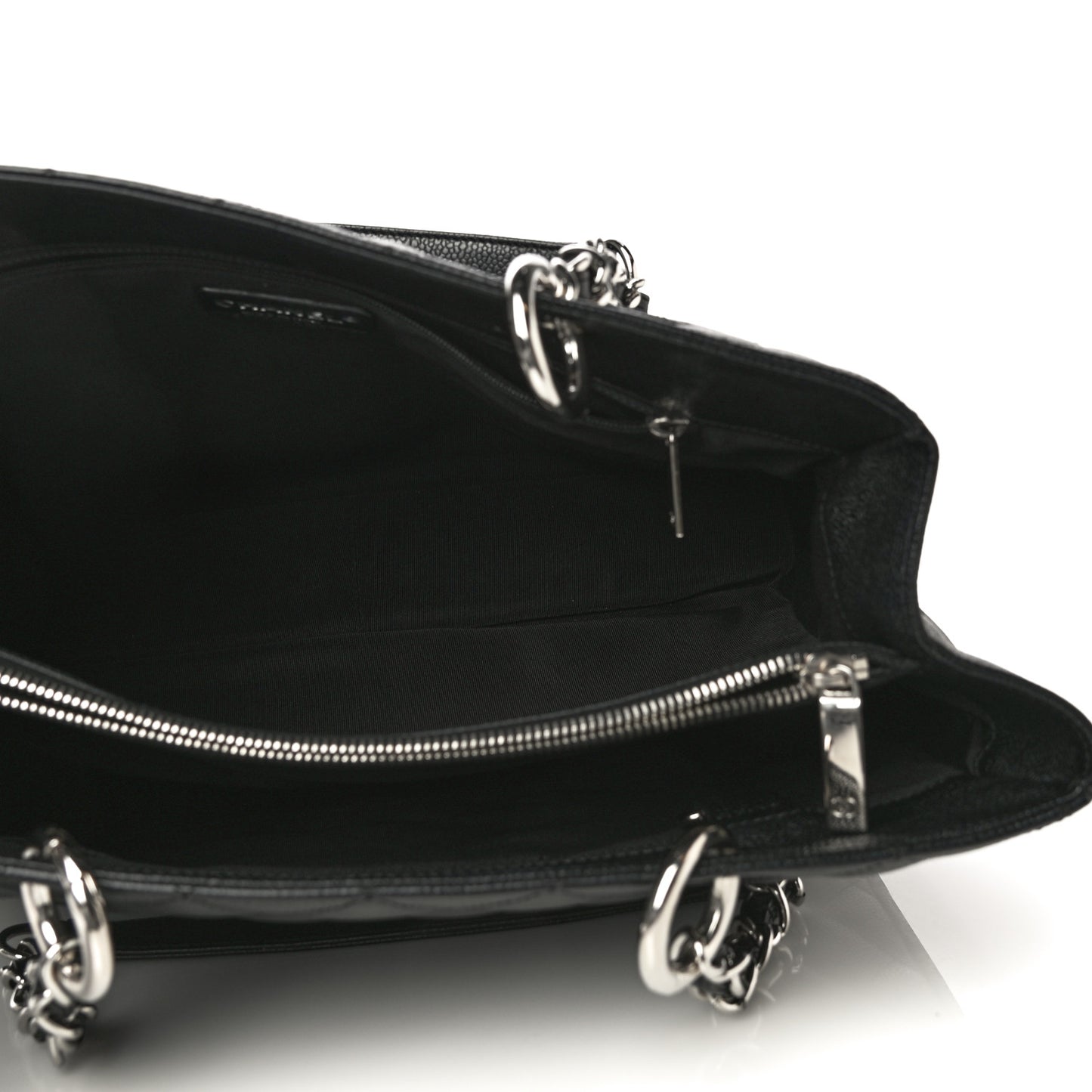 Caviar Quilted Grand Shopping Tote GST Black