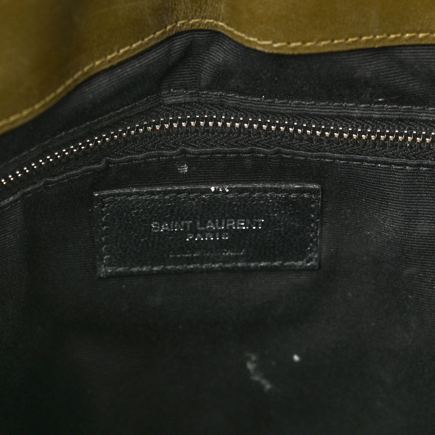 Saint Laurent Calfskin Y Quilted Monogram Medium Loulou Chain Satchel Military Olive 7 of 14